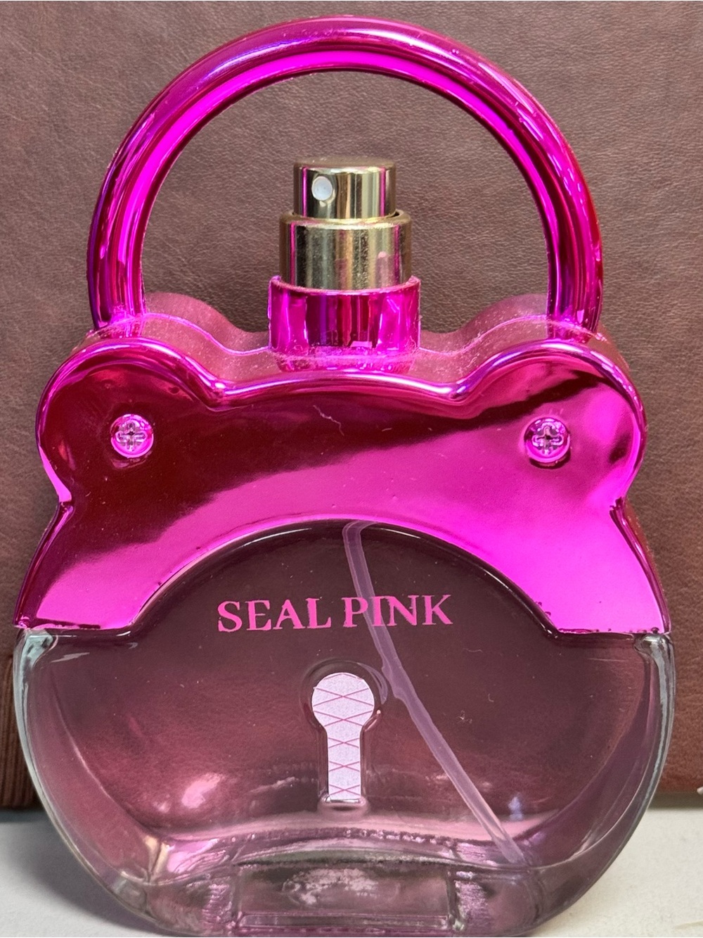 Pink Seal Pink Bear Bottle -Bright Pink Bottle  NWOB (no box)